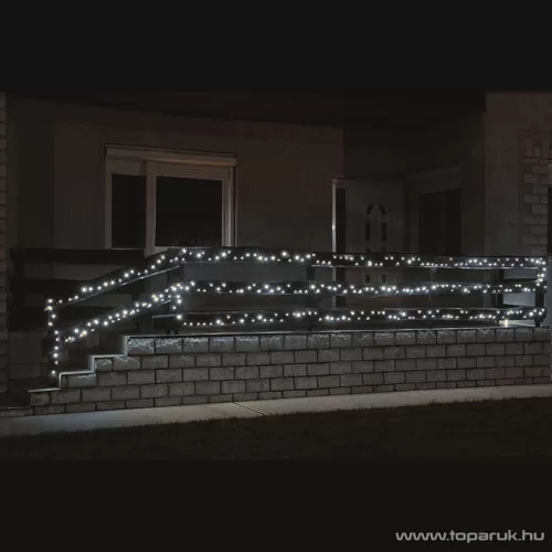 HOME KKL 100C/WH Kültéri LED-es fényfüzér, 7 m hosszú, 100 db hideg fehér fényű LED-del, állófényű