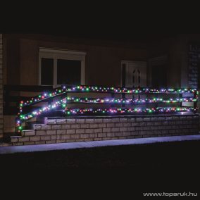   HOME KKL 500C/M Kültéri LED-es fényfüzér, 35 m hosszú, 500 db multi (színes) fényű LED-del, állófényű