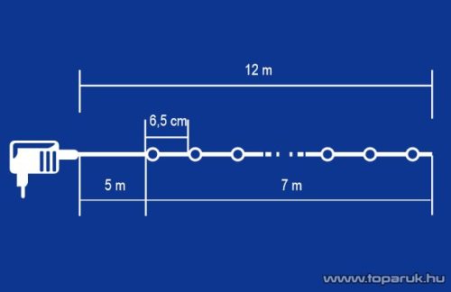 HOME KKL 108/BL Kültéri LED-es fényfüzér, 100 db kék LED-del