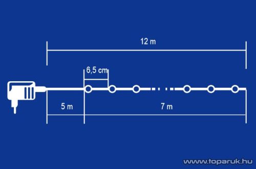 HOME KKL 108/RD Kültéri LED-es fényfüzér, 100 db piros LED-del