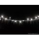 HOME KLG 50 Kültéri LED-es jégcsap fényfüzér, 50 db hidegfehér LED-del, 2,5 m hosszú