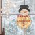 HOME KLW 21 S Világító fa ablak és ajtó dísz, időzített melegfehér LED világítással, hóember
