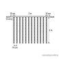   HOME KSF 204/WW Kültéri LED-es sorolható (toldható) jégcsap fényfüggöny, 200 x 200 cm, 204 db melegfehér LED-del