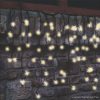 HOME KSF 50F/WW Kültéri LED-es sorolható (toldható), villogó jégcsap fényfüggöny, 50 db melegfehér LED-del