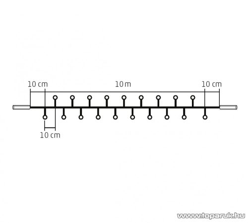 HOME KSI 100F/M Kültéri LED-es sorolható (toldható), villogó fényfüzér, 100 db színes LED-del