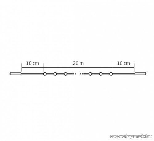 HOME KSI 200/WW Kültéri LED-es sorolható (toldható) fényfüzér, 200 db melegfehér LED-del
