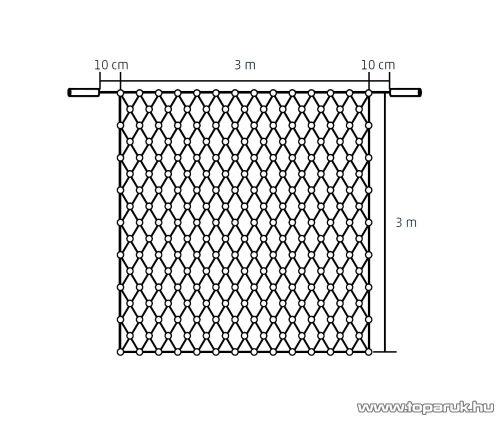 HOME KTH 240/WW 3x3 Kültéri sorolható LED-es fényháló, 300 x 300 cm, 240 db melegfehér LED-del