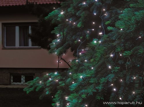 HOME KTI 100C/WH Kültéri sorolható LED-es fényfüzér, 100 db hidegfehér LED-del, 10 m hosszú