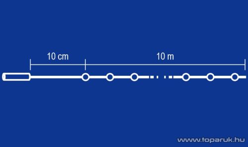 HOME KTI 200C/WW Kültéri sorolható LED-es fényfüzér, 200 db meleg fehér fényű leddel, 20 m hosszú