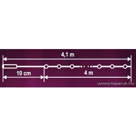   HOME KTI 40/WH Kültéri sorolható LED-es fényfüzér, 40 db hidegfehér LED-del, 4 m hosszú