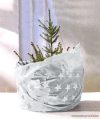 HOME KT 250/WH Karácsonyfa takaró 3 in 1 (burkolatvédő, csomagoló és szállítóanyag), fehér alap / ezüstszürke csillagok