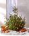 HOME KT 250/WH Karácsonyfa takaró 3 in 1 (burkolatvédő, csomagoló és szállítóanyag), fehér alap / ezüstszürke csillagok