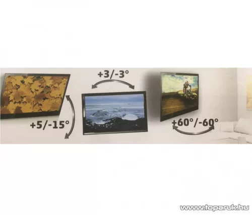 HOME LCDH 31 LCD és LED TV fali tartó, FULL MOTION, 37-90" képernyőméretig, 75 kg teherbírással