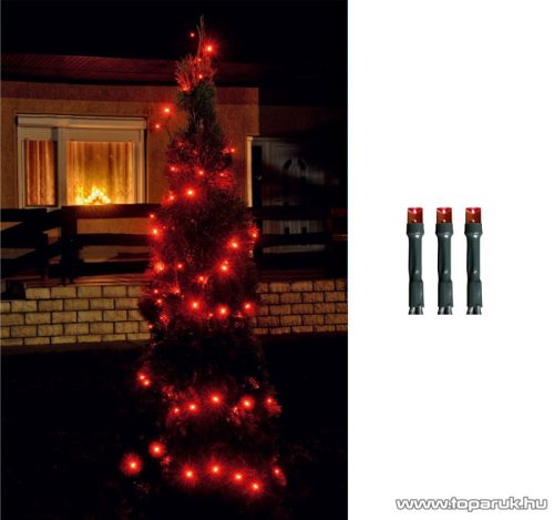 HOME LED 108C/RD Kültéri LED-es fényfüzér, 7 m hosszú, 100 db piros fényű LED-del, 8 programos, memóriás