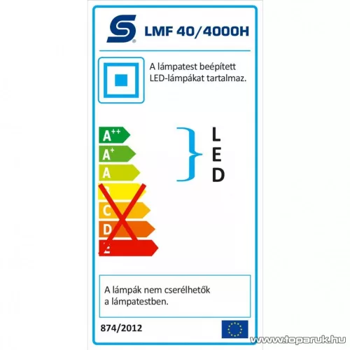HOME LMF 40/4000H Álmennyezeti LED-es lámpatest, 587 x 587 x 13 mm