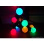   HOME LPL 10M Kültéri toldható 10 db LED-es gömb fényfüzér, 10 db 5 cm-es, színes műanyag gömb, színes LED-ekkel
