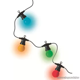   HOME LPL 30/M Kültéri 30 db LED-es gömb fényfüzér, 30 db 5 cm-es, színes műanyag gömb, színes LED-ekkel