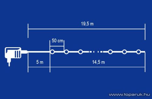 HOME LPL 30/M Kültéri 30 db LED-es gömb fényfüzér, 30 db 5 cm-es, színes műanyag gömb, színes LED-ekkel
