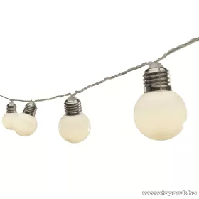   HOME LP 20/WW Kültéri kivitelű LED-es fényfüzér, 20 db műanyag villanykörte, 20 db meleg fehér LED-del