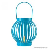   HOME LTN 11/BL Beltéri lámpás LED-es gyertyával, fém anyagú, kék