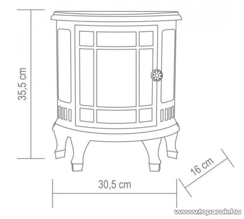 HOME LTN 12 FP Kandalló alakú lámpás, valósághű lángeffekttel