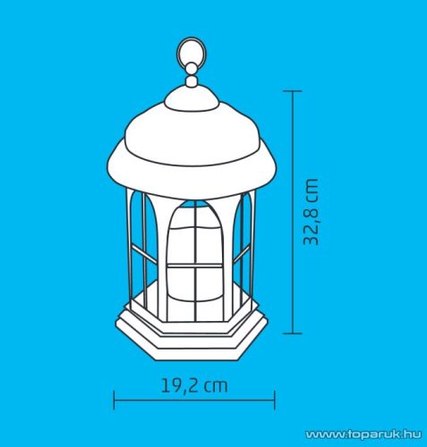 HOME LTN 4/BK Beltéri lámpás LED-es gyertyával, fekete - megszűnt termék: 2020. február