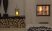 HOME LTN 6 Beltéri lámpás LED-es gyertyával, fa alapanyag üveggel + fém tető