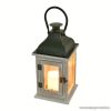HOME LTN 7 Beltéri lámpás LED-es gyertyával, fa alapanyag üveggel + fém tető