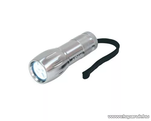 HOME MFL 022 LED-es elemlámpa, fém, 9 LED-es