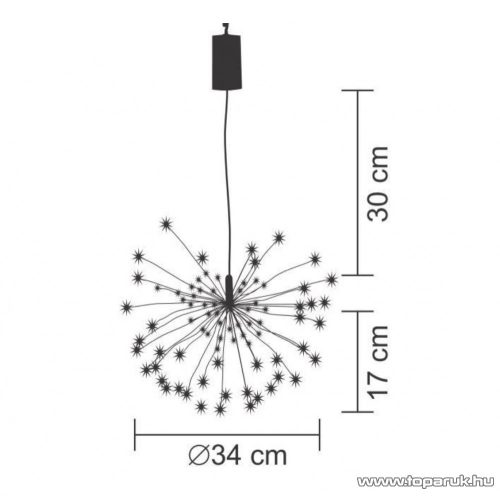 HOME MFW 120/WW Kültéri micro LED-es tüzijáték dekoráció fényfüzér, 120 db melegfehér LED-del + távirányítóval