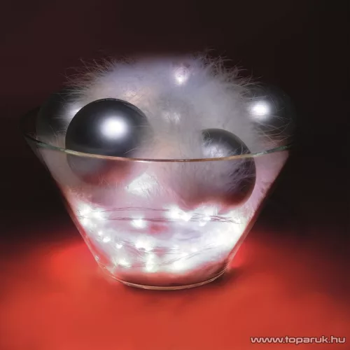 HOME ML 250G/WH 10 ágú, 250 db Micro LED-es kültéri fényfüzér köteg (fényháló), hideg fehér színű világítással