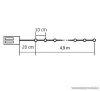HOME ML 50/WW Beltéri 50 db fényesen ragyogó, pontszerű Micro LED-es elemes fényfüzér, 490 cm hosszú, meleg fehér fényű világítással