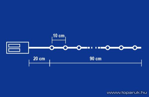 HOME MLC 10/H LED-es hókristály mini fényfüzér, hidegfehér