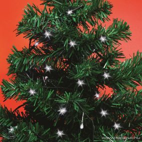   HOME MLC 58/WH Kültéri elemes, LED-es, 8 programos mini fényfüzér, 50 db hideg fehér színű leddel