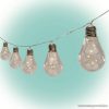 HOME ML 15 GLOBE Kültéri LED-es, elemes fényfüzér, 15 db üveg villanykörte, 75 db meleg fehér micro LED-del