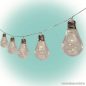   HOME ML 15 GLOBE Kültéri LED-es, elemes fényfüzér, 15 db üveg villanykörte, 75 db meleg fehér micro LED-del