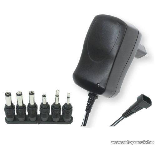 HOME MW MA06 Változtatható feszültségű hálózati adapter, 600 mA,  3-12V, forgatható