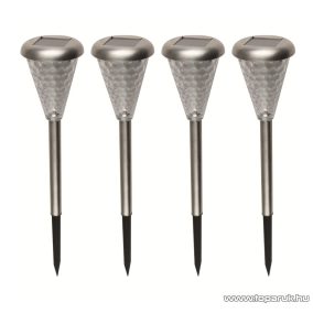   HOME MX 811/4 LED-es fém, üveg és műanyag kivitelű napelemes kerti szolár lámpa szett