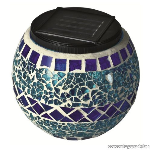 HOME MX 512/K Napelemes üvegmécses dekoráció, kék