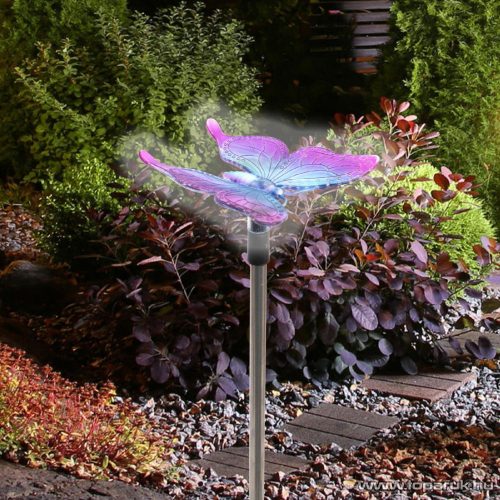 HOME MX 618P Napelemes kerti lámpa, pillangó design