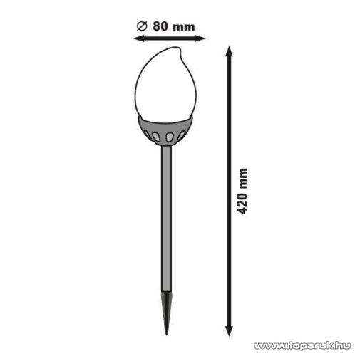 HOME MX 815 Napelemes kerti szolár lámpa, üveg lámpafej, színváltó LED világítással