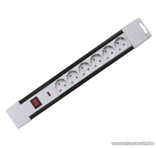 HOME NVP 06K/WH Túlfeszültség védett elosztó, 6 aljzat, fehér