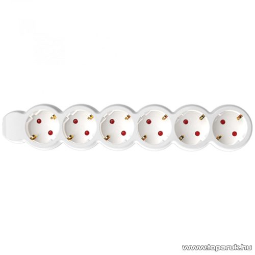 HOME NV 06/WH Hálózati elosztó 6 db védőérintkezős aljzattal, 1,5 m