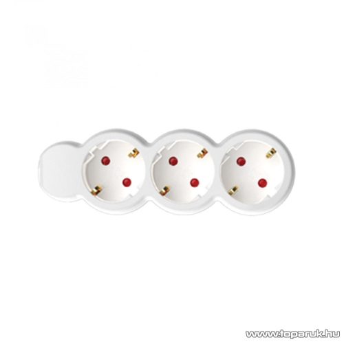 HOME NV 3/WH 3-as hálózati elosztó, 1,5 m kábel, fehér