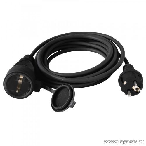 HOME NV 7-30/GY Kültéri hálózati hosszabbító, gumikábel, H07RN-F, fekete, 30 m