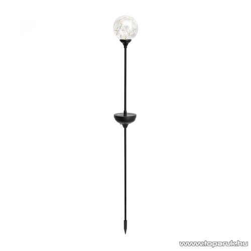 HOME MX 623 Napelemes üveg kerti szolár lámpa, 20 db színes micro LED világítással