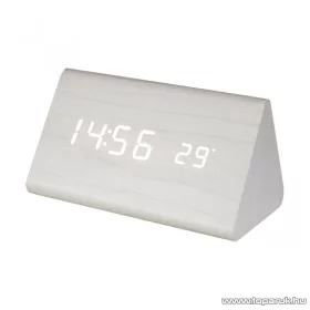   HOME OC 07 Digitális LED ébresztőóra, kiválóan leolvasható fehér LED kijelzővel