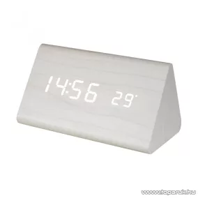   HOME OC 07 Digitális LED ébresztőóra, kiválóan leolvasható fehér LED kijelzővel