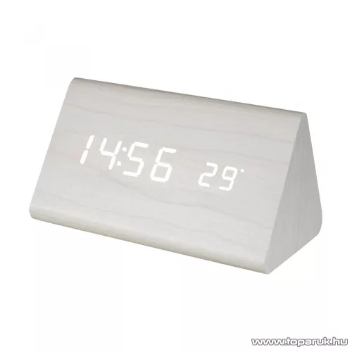 HOME OC 07 Digitális LED ébresztőóra, kiválóan leolvasható fehér LED kijelzővel
