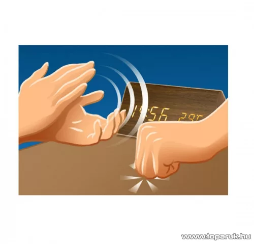 HOME OC 07 Digitális LED ébresztőóra, kiválóan leolvasható fehér LED kijelzővel